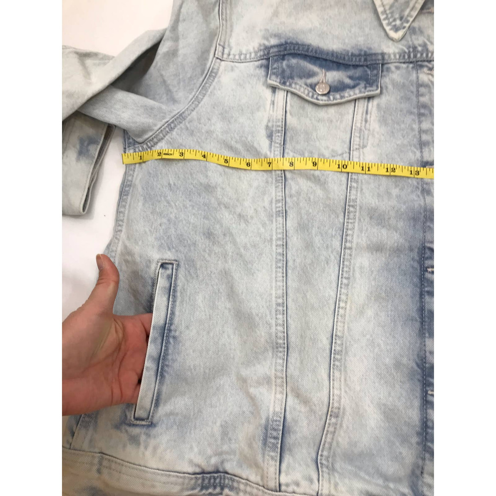 Old Navy Women's Size 2XL Embroidered American Flag Boyfriend Jean Jacket NWT - Picture 14 of 15